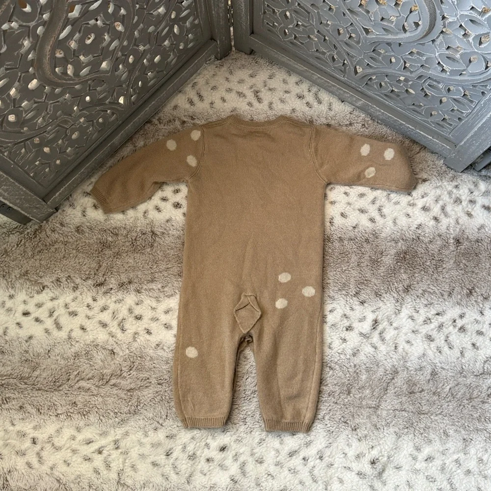 Pottery Barn Kids reindeer bodysuit baby 3-6 months Christmas holiday party